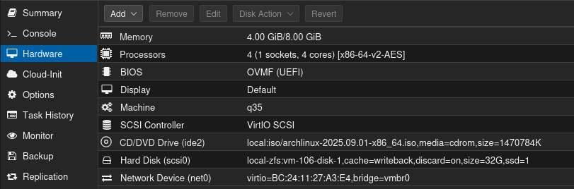 arch-vm